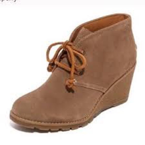 SPERRY Stella Prow suede booties Sz 6 wedge lace up EUC - Picture 8 of 8